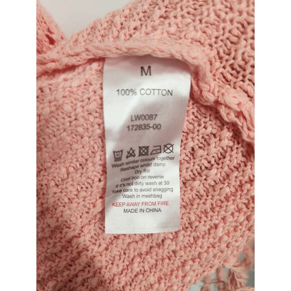 Cupcake Clothing LTD Cotton Pink Open Front Cardigan Sweater Womens Medium M - Picture 4 of 4